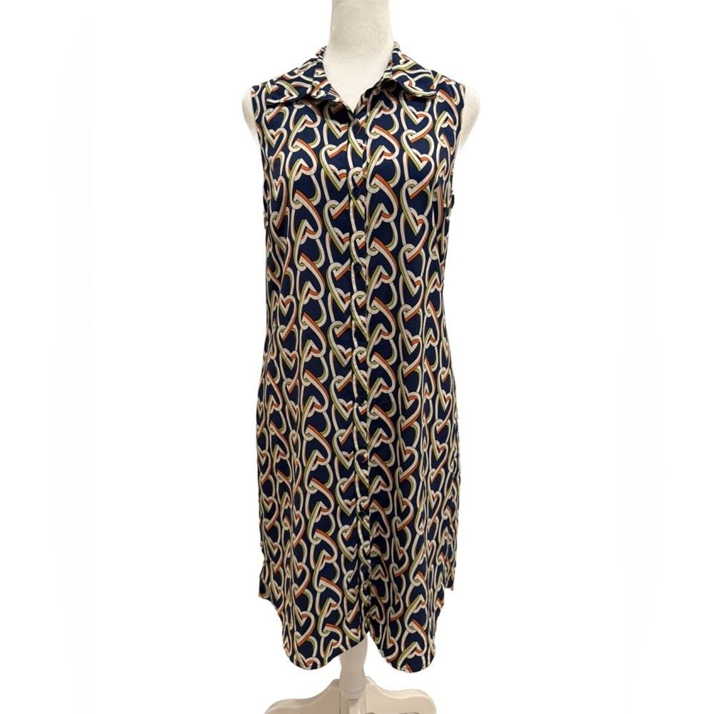 Cabi Amour Heart Sheath Dress with Notched Collar XS